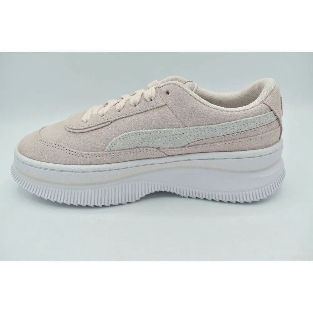 Puma Womens Size 9.5 Deva Suede Pink White Casual Platform Sneakers Shoes‎
